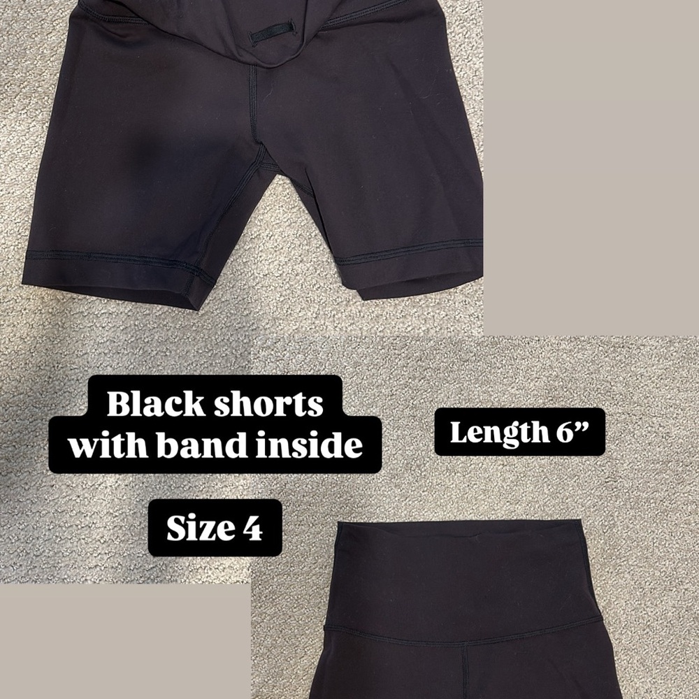 lululemon athletica Black Athletic Shorts